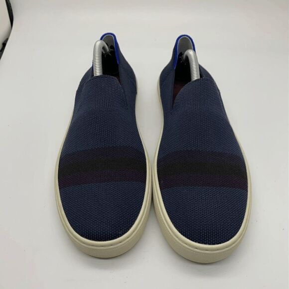 Rothy's The Original Navy Blue White Slip On Sneaker Shoes Womens Size 8 - Picture 2 of 10